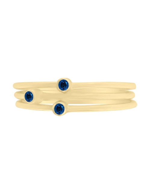 Anillo Fascinare New Day 14 k de oro zafiro pulido