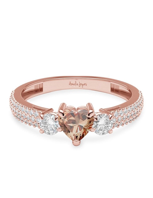 Anillo de compromiso de oro 14 k Amelie Joyas