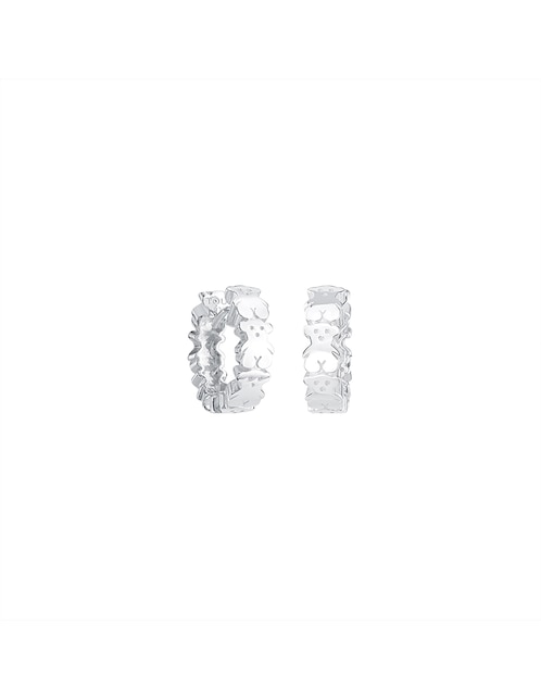 Aretes redondos Tous Puppies de plata P 925 con acabado brillante