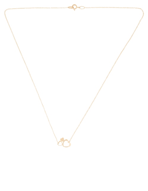 Gargantilla de corazón de oro amarillo 14 K 1
