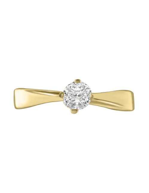 Solitario "de" oro 14 k klamore diamante