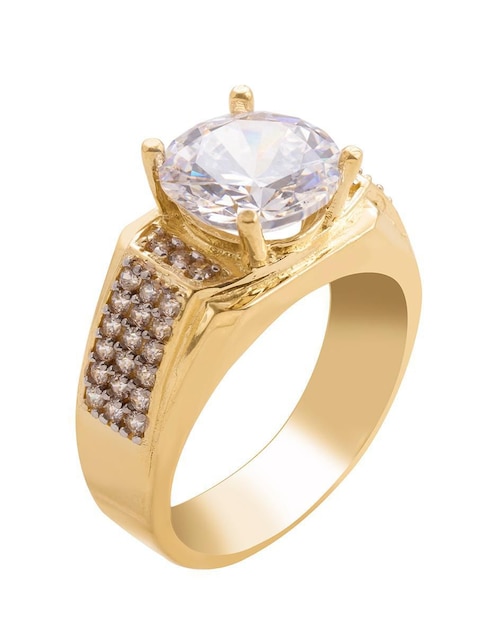 Anillo con gema Unlimited By Ob 10 k de oro amarillo zirconia