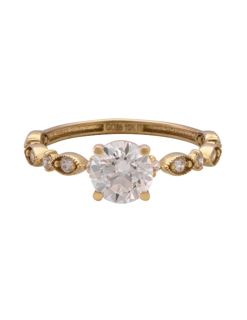 Anillo con gema Unlimited By Ob 10 k de oro amarillo zirconia