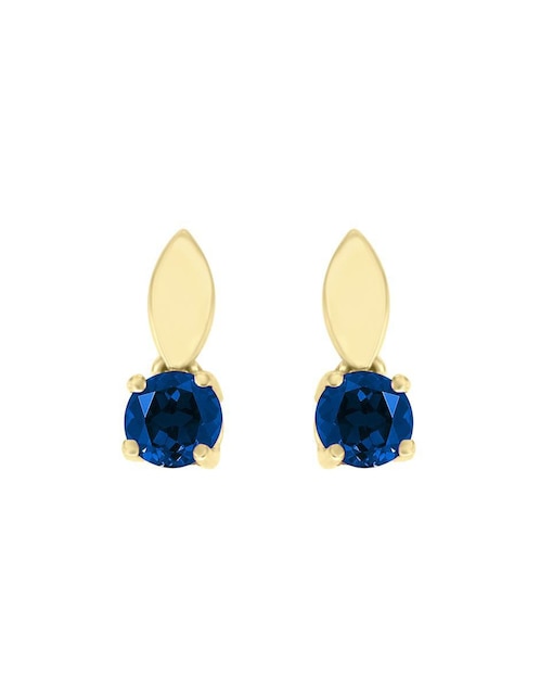 Aretes Fascinare Sigrid de oro con acabado brillante zafiro