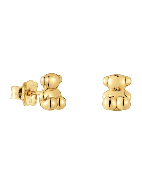 Broqueles de oso Tous Bold Bear de oro con acabado brillante