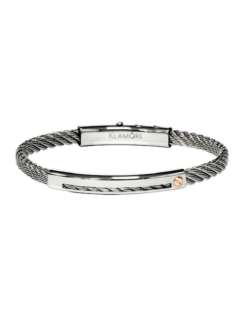 Brazalete klamore "de" acero inoxidable sin kilataje sin familia "con acabado" brillante