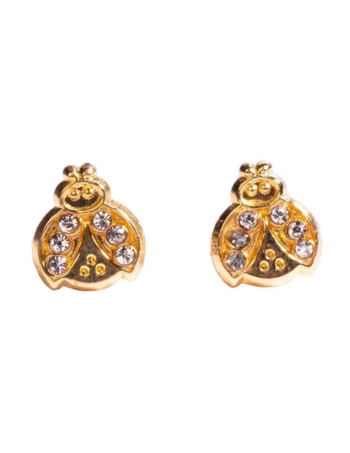 Broqueles de catarina Mancini de oro zirconia