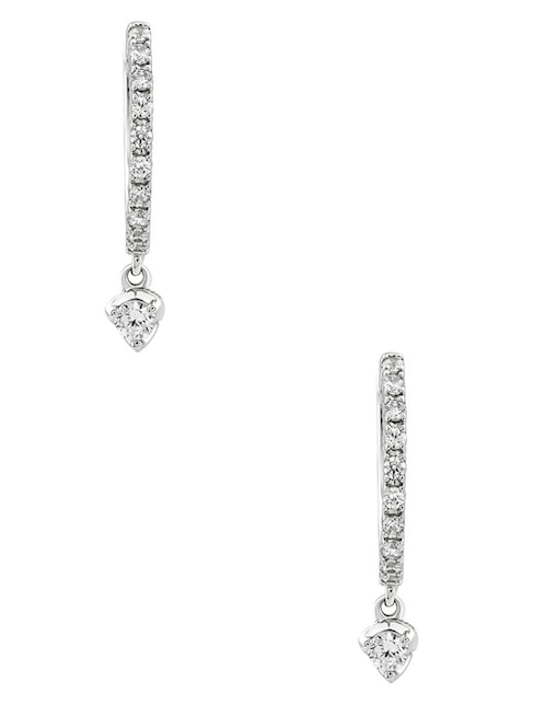 Arracadas Stackis de oro con acabado pavé cristal