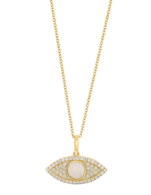Collar con dije de ojo de oro amarillo 14 K 1