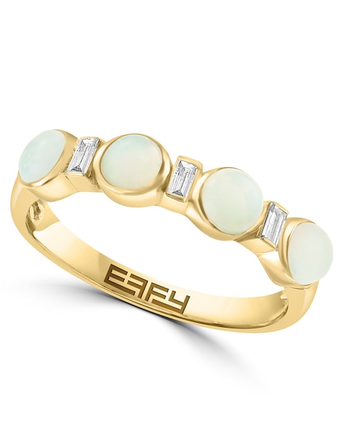 Anillo Effy Aurora de oro diamante y ópalo etíope brillante