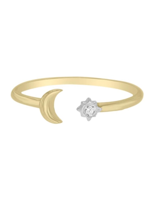 Anillo Fianelli Fantasy Sky 14 k de oro amarillo diamante brillante