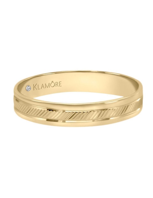 Argolla "de" oro 14 k klamore sin gema