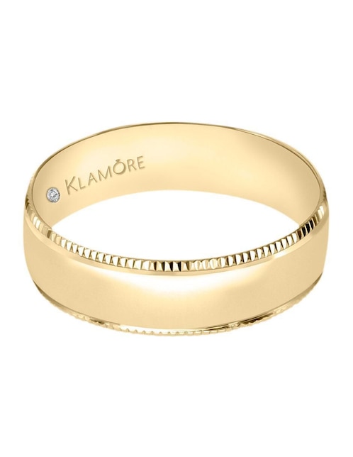 Argolla "de" oro 14 k klamore sin gema