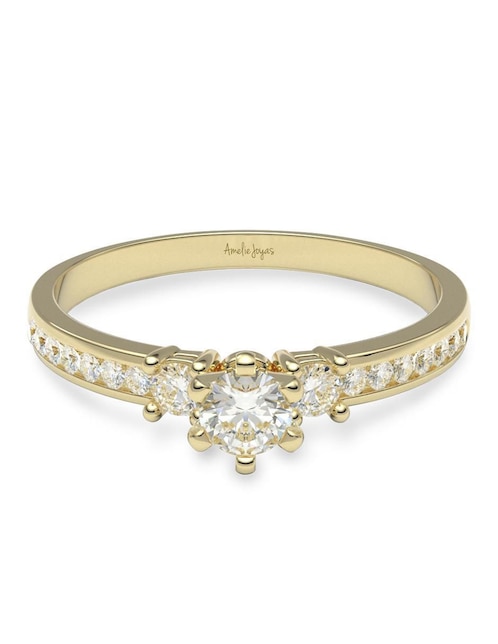 Anillo de compromiso "de" oro 18 k amelie joyas diamante