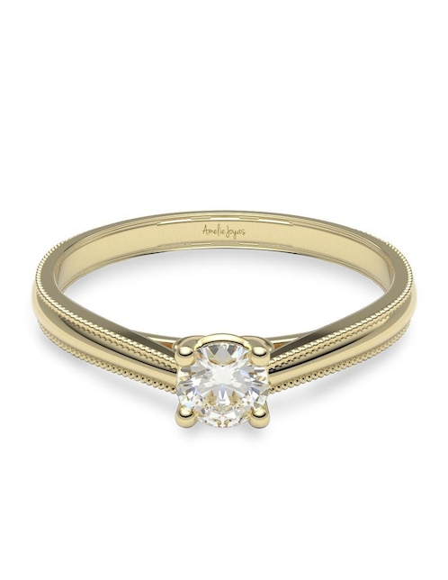 Anillo de compromiso "de" oro 14 k amelie joyas diamante
