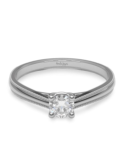 Anillo de compromiso de oro 18 k diamante 1