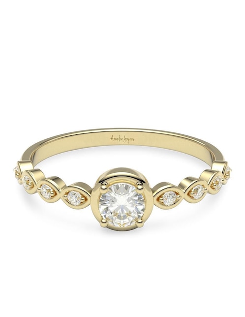 Anillo de compromiso "de" oro 14 k amelie joyas diamante