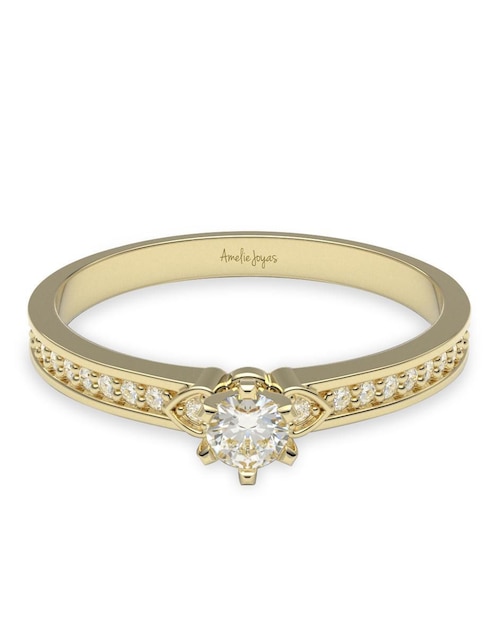 Anillo de compromiso "de" oro 18 k amelie joyas diamante