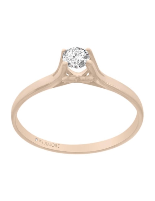 Solitario de oro 14 k Luz Karina diamante 1