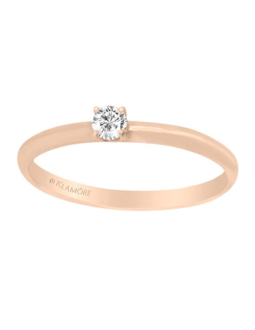 Solitario de oro 14 k Erendira diamante 1