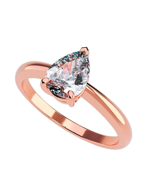 Anillo de compromiso de oro 14 k Amore Mio zirconia