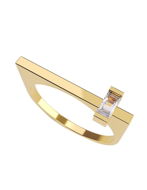 Anillo de compromiso de oro 14 k Amore Mio zirconia