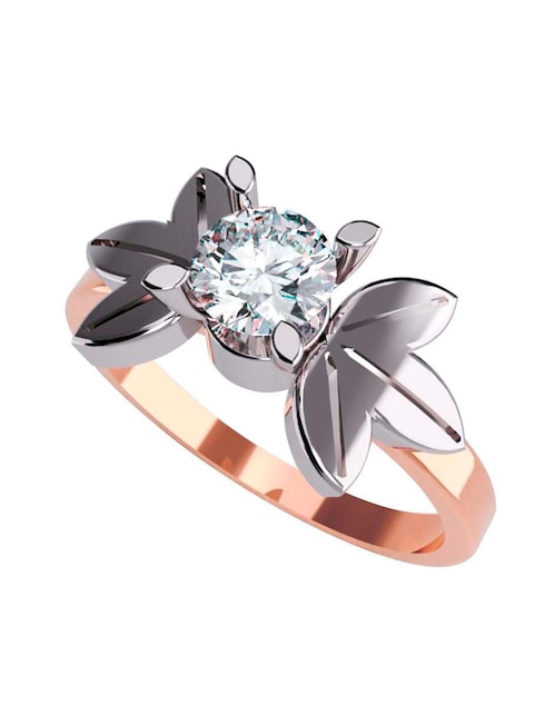 Anillo de compromiso de oro 14 k Amore Mio zirconia