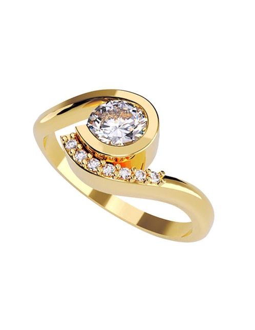 Anillo de compromiso de oro 14 k Amore Mio zirconia