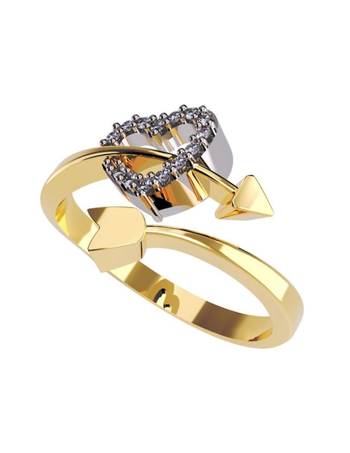 Anillo de compromiso de oro 14 k Amore Mio zirconia