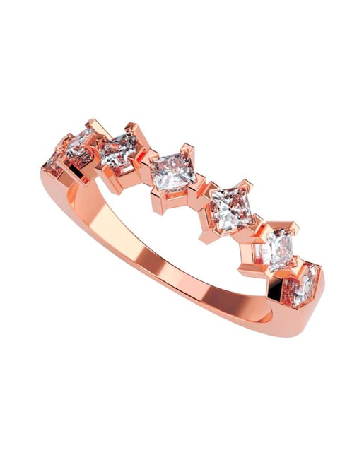 Anillo de compromiso de oro 14 k Amore Mio zirconia
