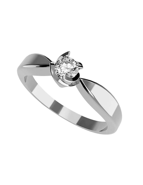 Anillo de compromiso de oro 14 k Amore Mio zirconia