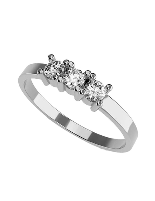 Anillo de compromiso de oro 14 k Amore Mio zirconia