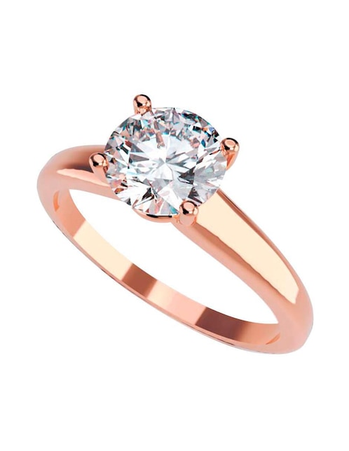 Anillo de compromiso de oro 14 k Amore Mio zirconia
