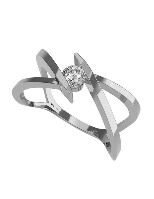 Anillo de compromiso de oro 14 k Amore Mio zirconia