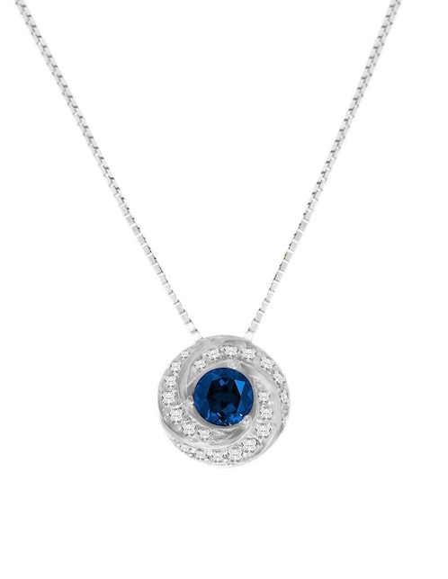 Colgante Y Dije circular Fascinare hera de oro blanco 14 K