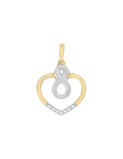 Dije de corazón de oro amarillo 14 K 1