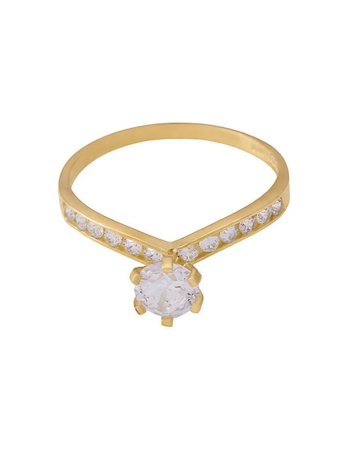 Anillo con gema Unlimited By Ob 10 k de oro amarillo zirconia pulido