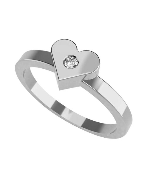Anillo de compromiso de oro 14 k Amore Mio zirconia
