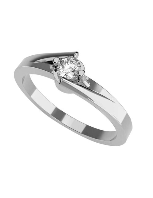 Anillo de compromiso de oro 14 k Amore Mio zirconia