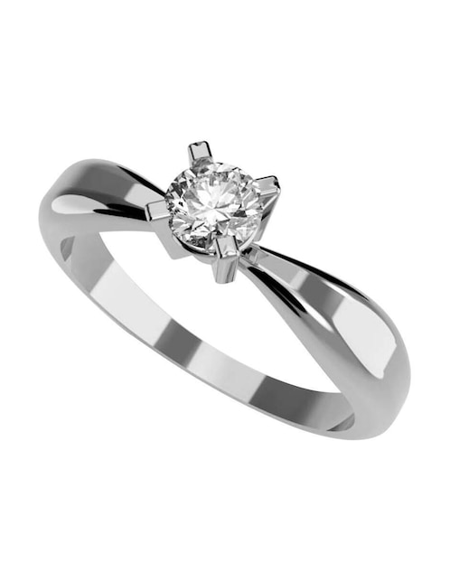Anillo de compromiso de oro 14 k Amore Mio zirconia