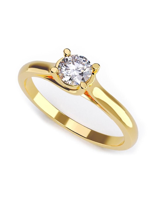 Anillo de compromiso de oro 14 k Amore Mio zirconia