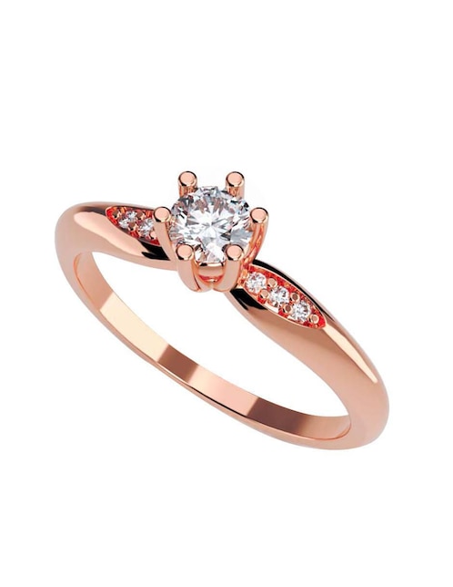 Anillo de compromiso de oro 14 k Amore Mio zirconia