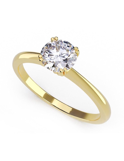Anillo de compromiso de oro 14 k Amore Mio zirconia