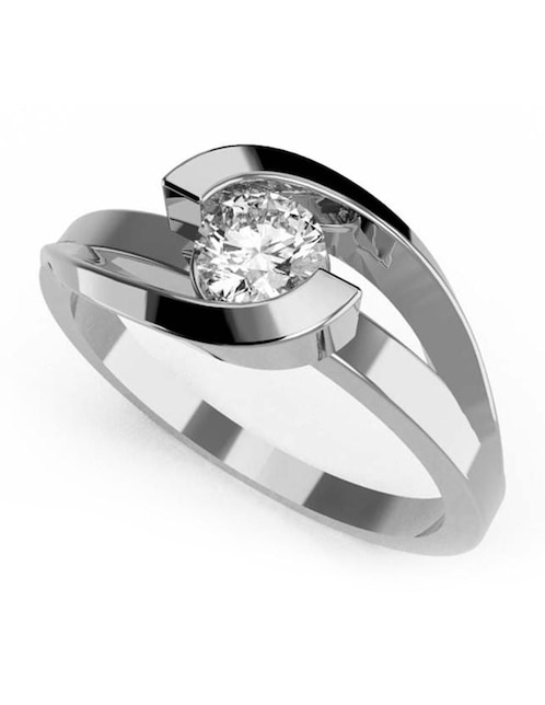 Anillo de compromiso de oro 14 k Amore Mio zirconia