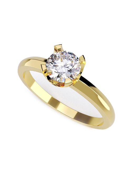 Anillo de compromiso de oro 14 k Amore Mio zirconia