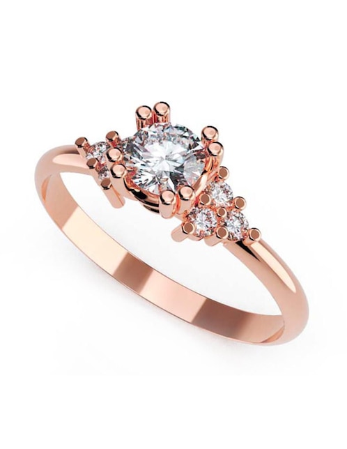 Anillo de compromiso de oro 14 k Amore Mio zirconia