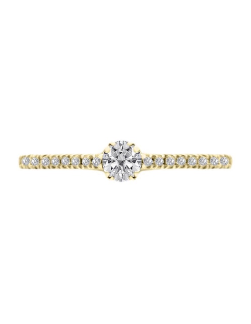 Solitario "de" oro 14 k klamore diamante