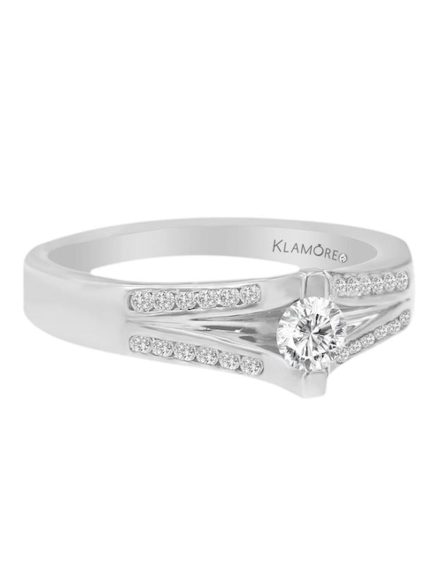 Solitario de oro 14 k Hazel diamante 1