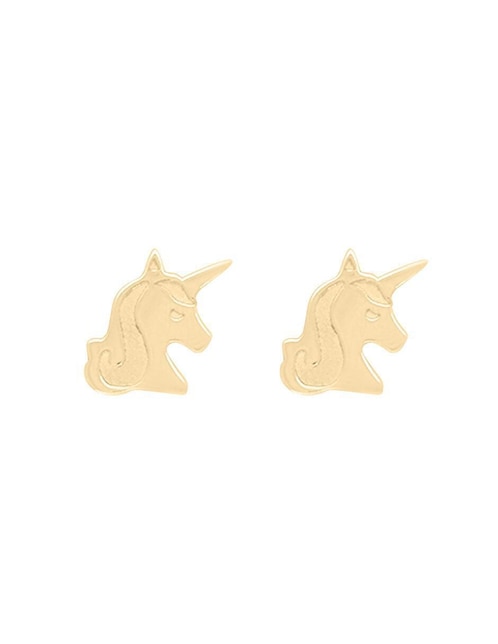 Aretes de unicornio Fianelli de oro con acabado brillante