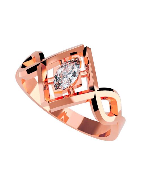Orecchini rotondi Halo Diamonds In Oro Rosa 14K #2564
